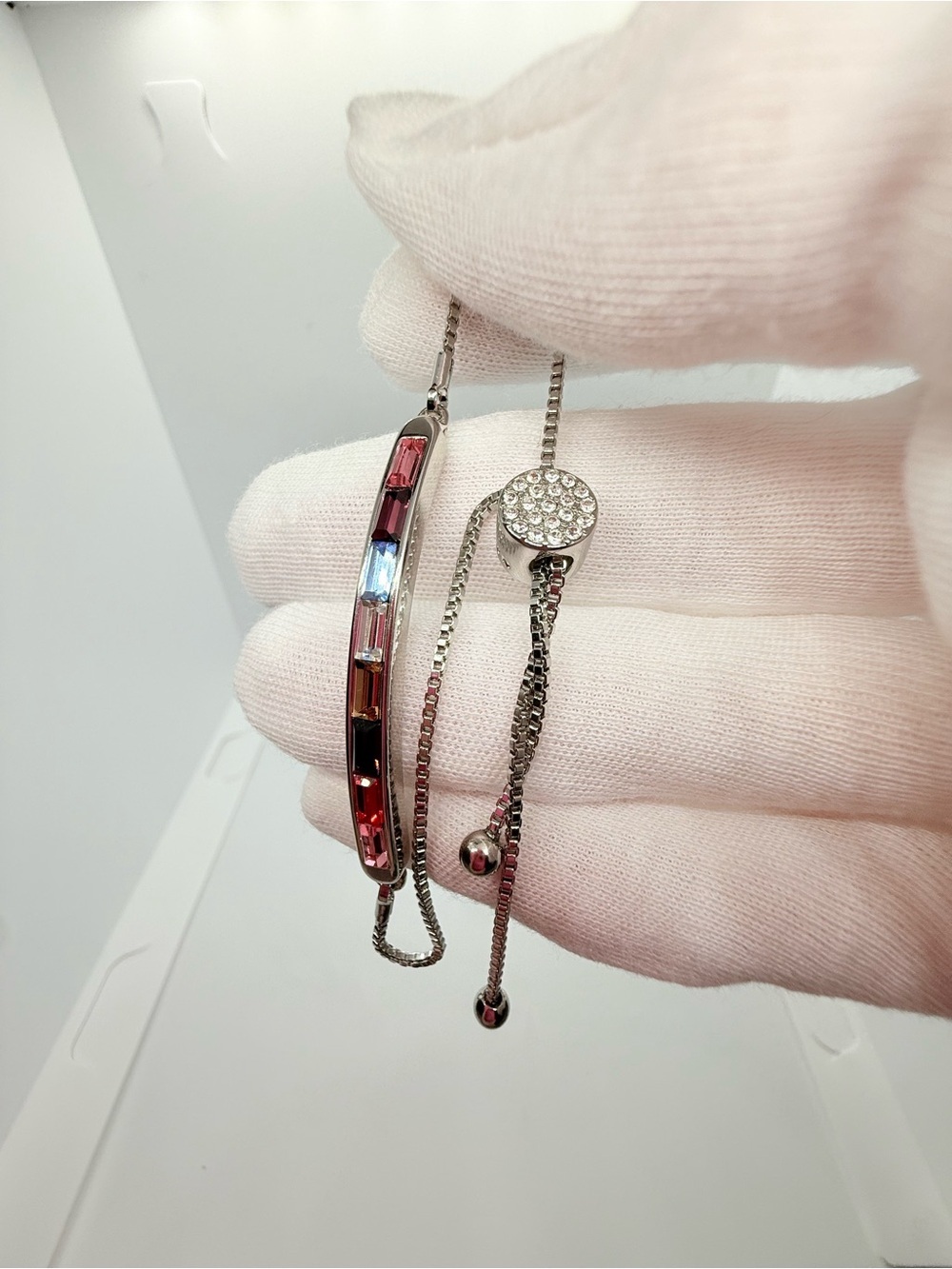 Crystal Gemstone Sterling Silver Bracelet!